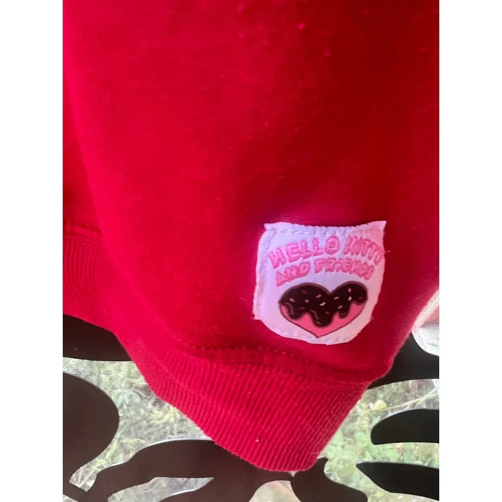 Hello Kitty and Friends Sanrio Red Heart Graphic Sweatshirt XXS SIL-34452